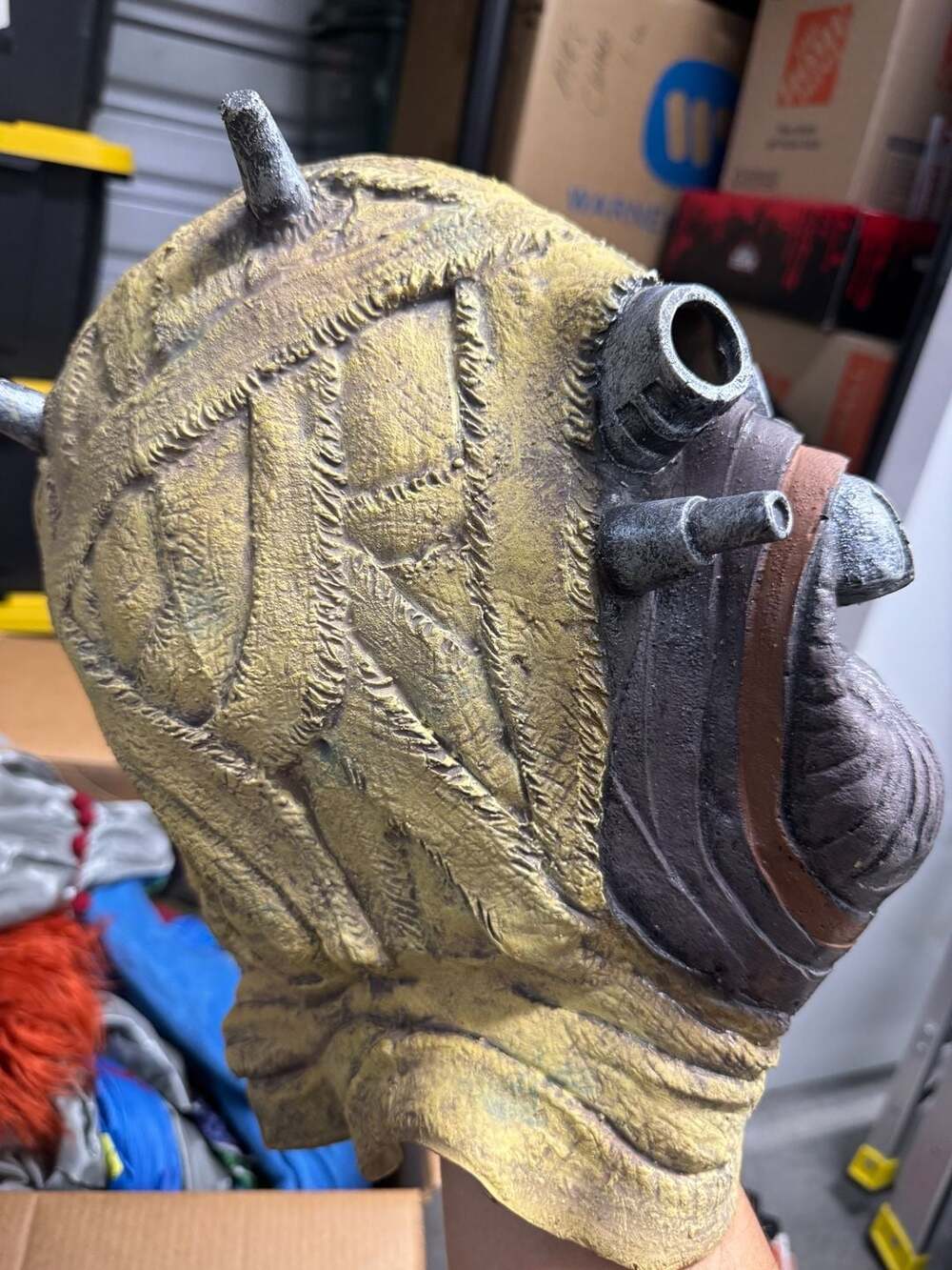 Star Wars Tusken Raider Latex Halloween Costume Mask - Picture 2 of 4